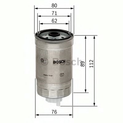 Bosch ,n4291 h=111mm фільтр паливний диз. mitsubishi 1,9 renault 1,9-2,5 volvo s40/v40 1 457 434 291