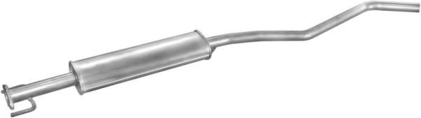 Резонатор (средняя часть) алюминизированная сталь opel vectra 1.6i, 1.7td (95-97) (17.54) polmostrow 1754
