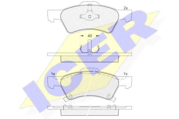 Колодки тормозные 181544 ICER