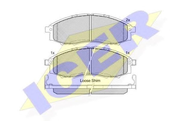Передние тормозные колодки 181703 ICER