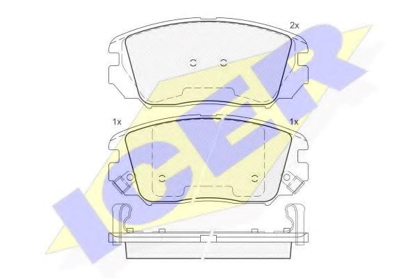 Тормозные колодки 181745 ICER