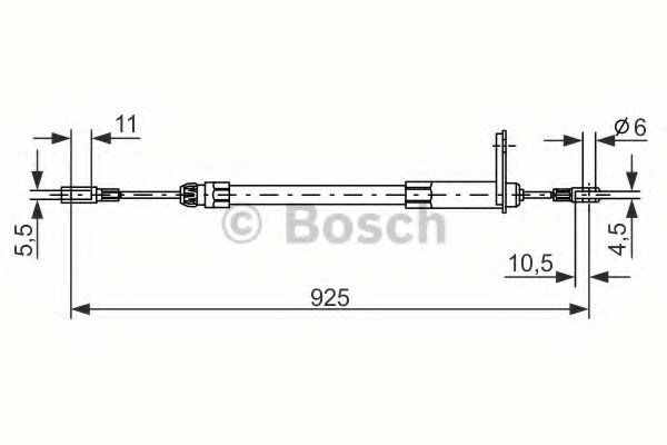Bosch  db трос ручного гальма прав. w202 94- 1 987 477 220