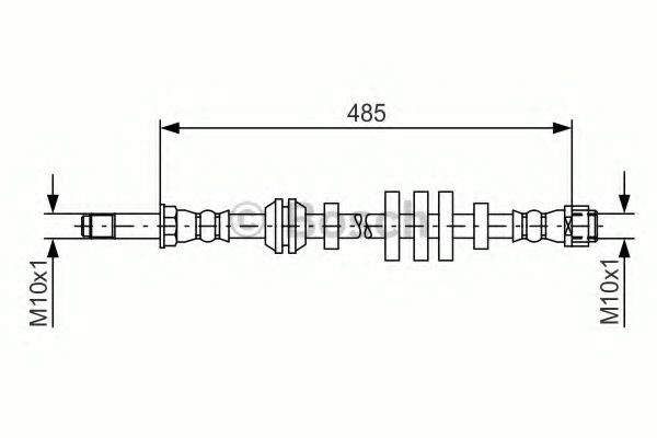 Шланг тормозной передний 1987481568 BOSCH
