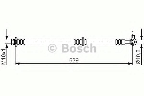 Шланг тормозной передний правый 1987481697 BOSCH