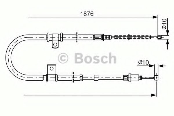 Bosch mitsubishi трос ручного гальма задн. прав. galant -04 1 987 482 183