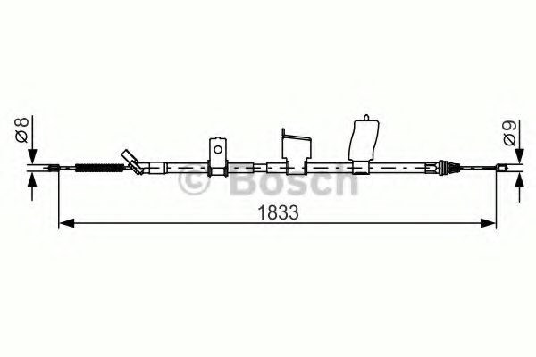 Трос стояночного тормоза задний левый 1987482340 BOSCH