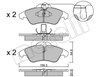 Передние тормозные колодки 2202560 METELLI