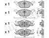 Передние тормозные колодки 2202570 METELLI