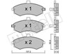 Передние тормозные колодки 2205040 METELLI