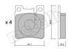 Колодки на тормоз задний дисковый 2205670 METELLI