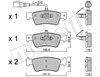 Колодки тормозные дисковые комплект 2206611 METELLI