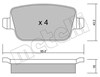 Колодки на тормоз задний дисковый 2207800 METELLI