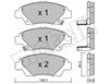 Колодки тормозные дисковые комплект 2208650 METELLI