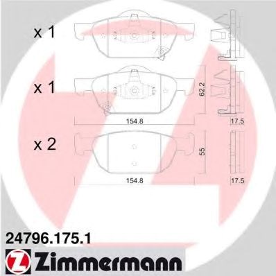 Колодки 247961751 ZIMMERMANN