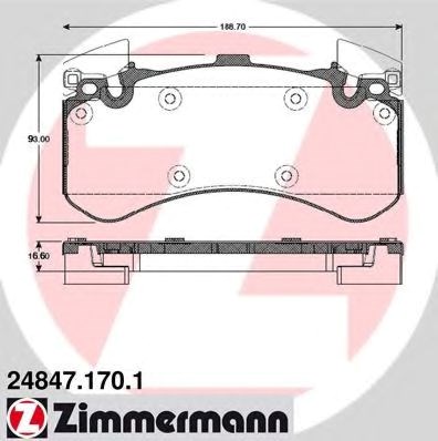 Тормозные колодки 248471701 ZIMMERMANN