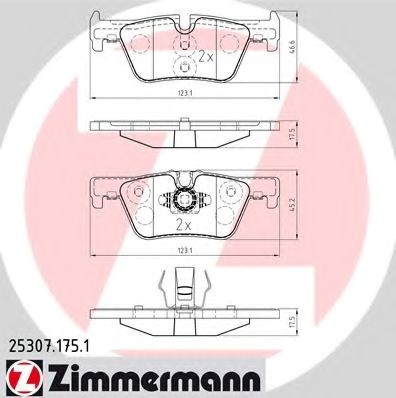 Колодки тормозные задние, дисковые 253071751 ZIMMERMANN