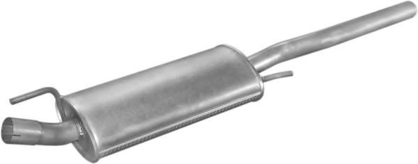Глушитель (задняя часть) алюминизированная сталь vw vento 1.8, 2.0, 1.9d (91-98) (30.38) polmostrow 3038