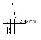 Стойка амортизатора задняя правая газомасляная kyb excel-g 332056
