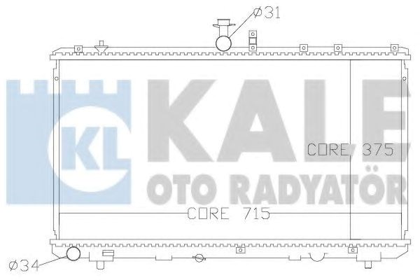 Радиатор охлаждения двигателя 342125 KALE