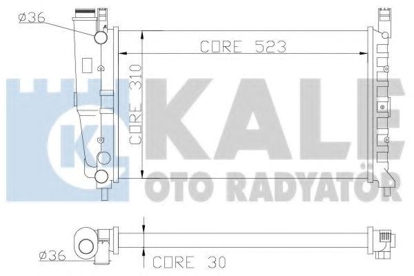 Kale fiat радіатор охолодження двиг. fiorino 1.4/1.6 94- 342265