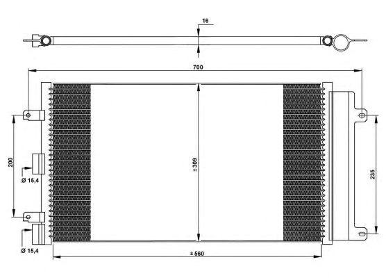 Радиатор кондиционера 35752 NRF