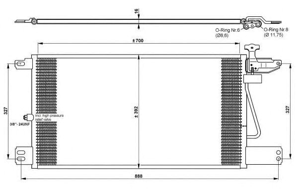 Радиатор кондиционера 35790 NRF