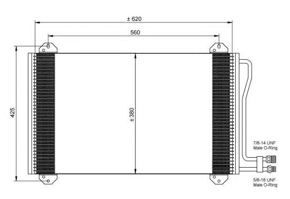 Радиатор охлаждения кондиционера Mercedes Sprinter 1 2-t
