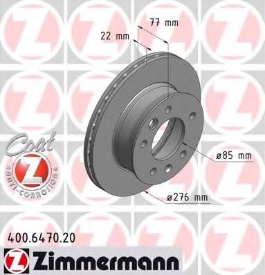 Тормоз дисковый передний 400647020 ZIMMERMANN