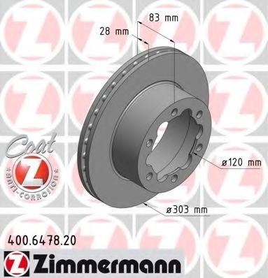 Задний дисковый тормоз 400647820 ZIMMERMANN