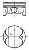 Поршня на 1 цилиндр, STD 40085600 KOLBENSCHMIDT