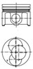 Поршень в комплекте на 1 цилиндр 2-й ремонт 40092720 KOLBENSCHMIDT