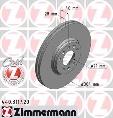 Ротор тормозной 440311720 ZIMMERMANN