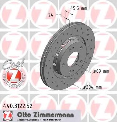 Ротор тормозной 440312252 ZIMMERMANN