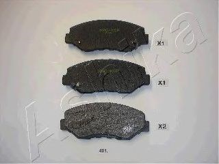 Колодки гальмівні передні дискові honda cr-v (вир-во ashika) 50-04-401