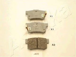Колодки дискові гальмівні задні honda accord (вир-во ashika) 51-04-405