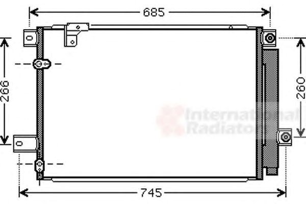 Конденсатор кондиционера 53005409 VAN WEZEL