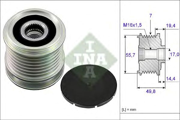 Инерционный шкив 535016510 INA