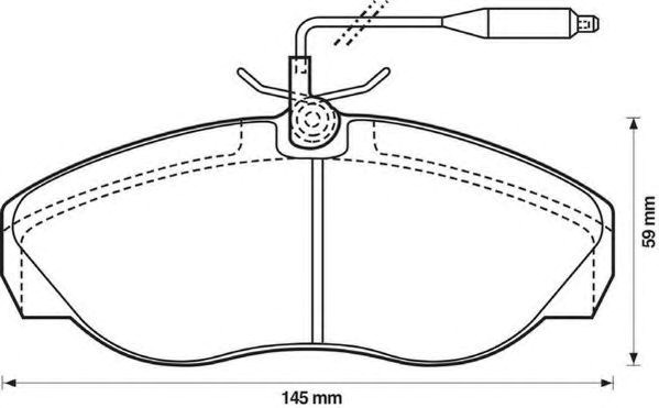 Колодки тормозные передние дисковые 571839J BENDIX