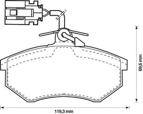 Колодки тормозные передние дисковые Volkswagen Golf 3