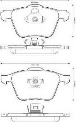 Тормозные колодки 573143J BENDIX