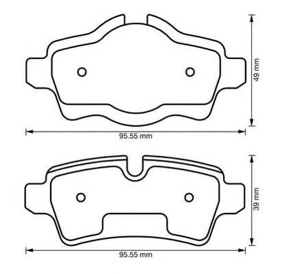 Комплект задних колодок 573200J BENDIX