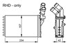 Радиатор печки 58034 NRF