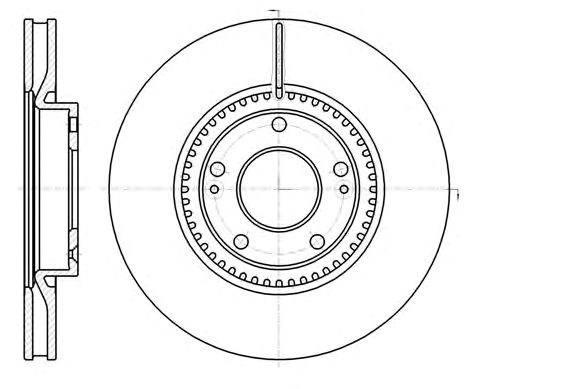 Remsa hyundai диск гальмівний передн.tucson,ix35,kia 61217.10
