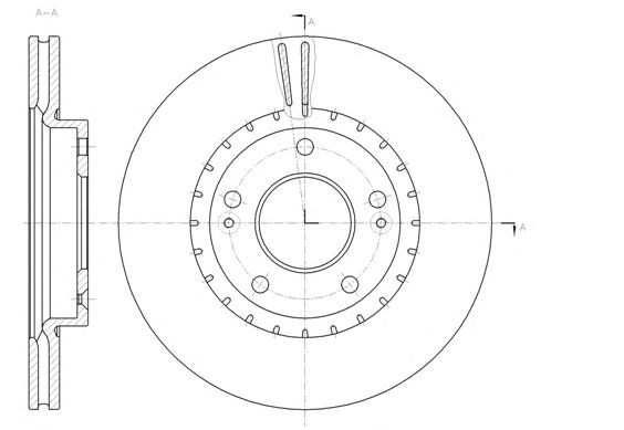 Remsa hyundai диск гальмівний передній elantra 11-,kia ceed 12- 61434.10