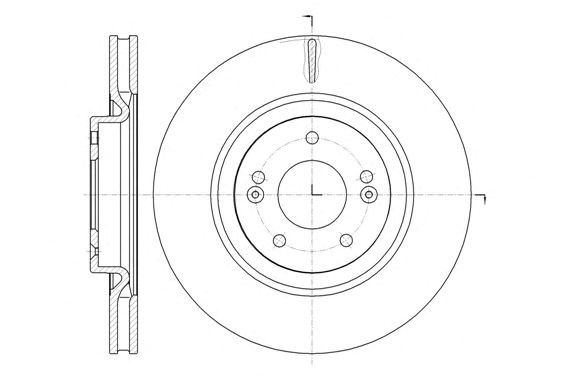 Remsa hyundai диск гальмівний передній  i40 11-, ix35 14-, grandeur, kia 61436.10
