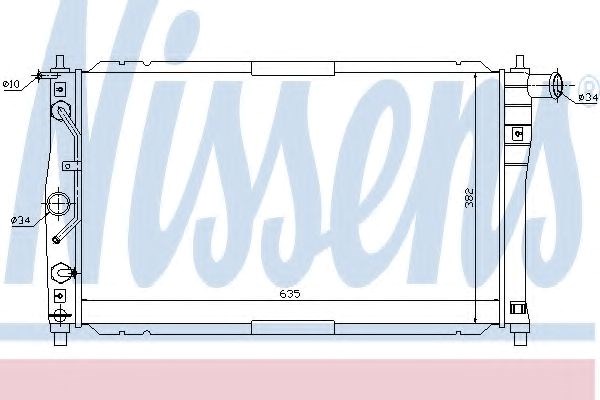 Nissens daewoo радіатор водяного охолодження lanos 1.3-1.6 97- 616551