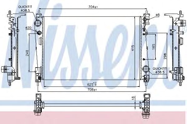 Радиатор охлаждения 617864 NISSENS