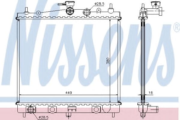 Радиатор охлаждения 62902A NISSENS