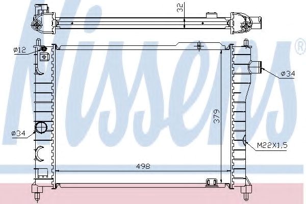 Радиатор охлаждения 63062A NISSENS