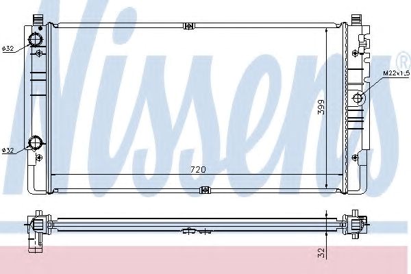 Радиатор охлаждения 65238A NISSENS